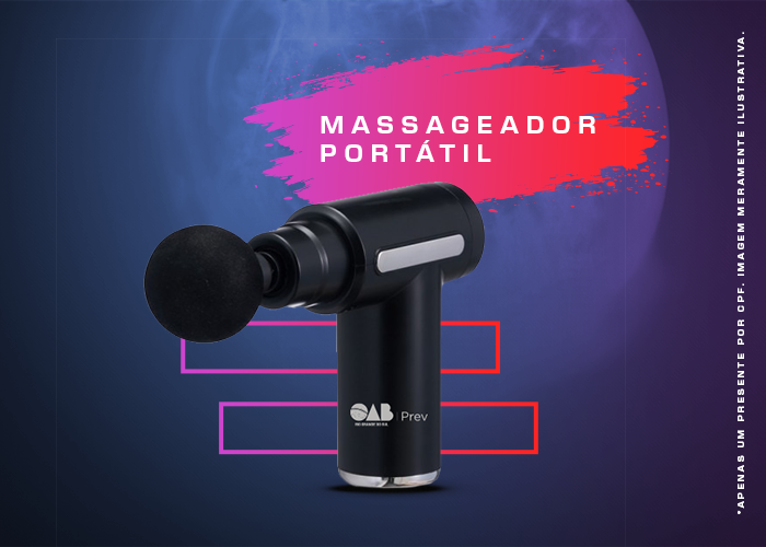 Presente campanha "Invista Hoje, Deduza no IR 2026”: massageador 