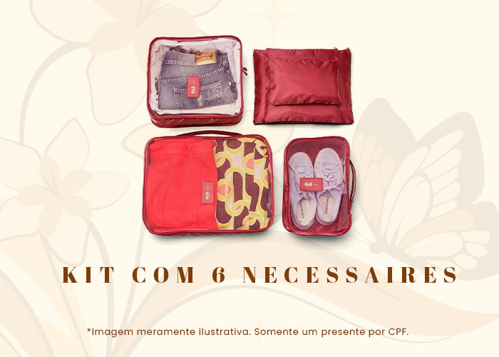 Presente Campanha Mês - Kit com 06 necessaires